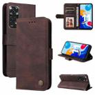 For Infinix Note 11 Skin Feel Life Tree Metal Button Leather Phone Case(Brown) - 1