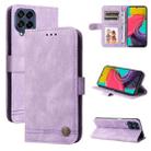 For Samsung Galaxy M53 5G Skin Feel Life Tree Metal Button Leather Phone Case(Purple) - 1