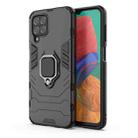 For Samsung Galaxy M33 5G Magnetic Ring Holder PC + TPU Phone Case(Black) - 1