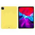For iPad Pro 12.9 2022 / 2021 / 2020 / 2018 Pure Color Liquid Silicone Shockproof Tablet Case (Yellow) - 2