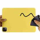 For iPad Pro 12.9 2022 / 2021 / 2020 / 2018 Pure Color Liquid Silicone Shockproof Tablet Case (Yellow) - 5