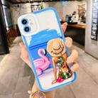 For iPhone 13 Pro Max Painted Pattern Girl TPU Phone Case (Blue) - 1