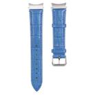 For Samsung Galaxy Watch4 40mm/44mm Slub Texture Leather Watch Band(Blue) - 1
