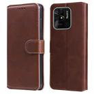 For Xiaomi Redmi 10C 4G Classic Calf Texture Flip Leather Phone Case(Brown) - 1