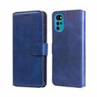 For Motorola Moto G22 Classic Calf Texture Flip Leather Phone Case(Blue) - 1