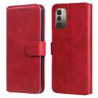 For Nokia G21 / G11 Classic Calf Texture Flip Leather Phone Case(Red) - 1