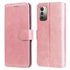 For Nokia G21 / G11 Classic Calf Texture Flip Leather Phone Case(Rose Gold) - 1