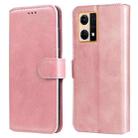For OPPO Reno7 4G / F21 Pro 4G Classic Calf Texture Flip Leather Phone Case(Rose Gold) - 1