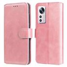 For Xiaomi 12 / 12X Classic Calf Texture Flip Leather Phone Case(Rose Gold) - 1