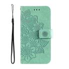 For Samsung Galaxy M33 5G Global 7-petal Flowers Embossing Pattern Leather Phone Case(Green) - 2