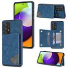 For Samsung Galaxy A52 / A52s 5G Line Card Holder Phone Case(Blue) - 1