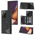 For Samsung Galaxy Note20 Ultra Line Card Holder Phone Case(Black) - 1