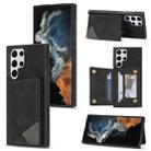 For Samsung Galaxy S22 Ultra 5G Line Card Holder Phone Case(Black) - 1