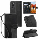 For Motorola Moto G22 Splicing Leather Phone Case(Black) - 1