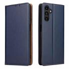 For Samsung Galaxy A13 5G Fierre Shann PU Genuine Leather Texture Leather Phone Case(Blue) - 1