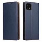 For Samsung Galaxy A22 5G Fierre Shann PU Genuine Leather Texture Leather Phone Case(Blue) - 1