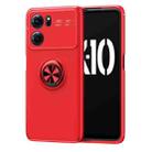 For OPPO K10 Metal Ring Holder TPU Phone Case(Red) - 1