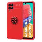 For Samsung Galaxy M33 5G Metal Ring Holder TPU Phone Case(Red) - 1