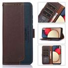 For Motorola Moto E32 4G KHAZNEH Litchi Texture Leather RFID Phone Case(Brown) - 1