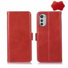 For Motorola Moto E32 4G Crazy Horse Top Layer Cowhide Leather Phone Case(Red) - 1