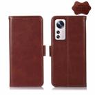 For Xiaomi 12 Lite Crazy Horse Top Layer Cowhide Leather Phone Case(Brown) - 1