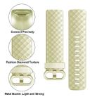 For FITBIT Charge 3 Official Pattern Metallic Watch Band(Golden) - 1