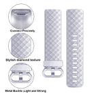 For FITBIT Charge 3 Official Pattern Metallic Watch Band(Silver) - 1