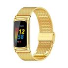 For Fitbit Charge5 Mijobs Milan Buckle Stainless Steel Metal Watch Band(Gold) - 1