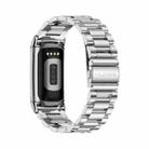 For Fitbit Charge5 Mijobs Stainless Steel Metal Watch Band(Silver) - 1