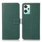 For OnePlus CE 2 Lite 5G Litchi Texture Horizontal Flip Leather Phone Case(Dark Green) - 1