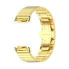 For Fitbit Charge5 Mijobs Bamboo Stainless Steel Metal Watch Band(Gold) - 1