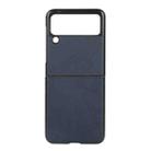 For Samsung Galaxy Z Flip3 5G Two-color Calf Texture PU Phone Case(Blue) - 1