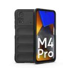 For Xiaomi Poco M4 Pro 4G Magic Shield TPU + Flannel Phone Case(Black) - 1