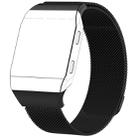 For FITBIT Ionic Milanese Watch Band, Large Size : 24X2.2cm(Black) - 1