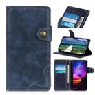 For Motorola Moto G52 4G S-Type Stitching Calf Texture Leather Phone Case(Blue) - 1