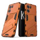 For OPPO K10 5G China Punk Armor 2 in 1 PC + TPU Shockproof Phone Case with Invisible Holder(Orange) - 1