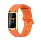 For Fitbit Charge 5 Mijobs Soft Silicone  Watch Band(Orange+Gold) - 1