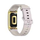 For Fitbit Charge 5 Mijobs Soft Silicone  Watch Band(Grey+Gold) - 1