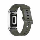 For Fitbit Charge 5 Mijobs Soft Silicone  Watch Band(Green+Silver) - 1