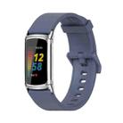 For Fitbit Charge 5 Mijobs Soft Silicone  Watch Band(Blue+Silver) - 1