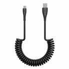 3A Type-C / USB-C Spring Charging Data Cable(Black) - 1