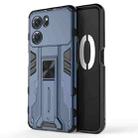 For OPPO K10 5G Supersonic PC + TPU Shock-proof Protective Phone Case with Holder(Blue) - 1