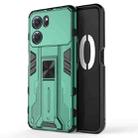 For OPPO K10 5G Supersonic PC + TPU Shock-proof Protective Phone Case with Holder(Green) - 1