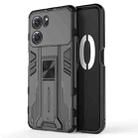 For OPPO K10 5G Supersonic PC + TPU Shock-proof Protective Phone Case with Holder(Black) - 1