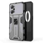 For OPPO K10 Pro Supersonic PC + TPU Shock-proof Protective Phone Case with Holder(Grey) - 1