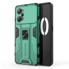 For OPPO K10 Pro Supersonic PC + TPU Shock-proof Protective Phone Case with Holder(Green) - 1