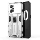 For OPPO K10 Pro Supersonic PC + TPU Shock-proof Protective Phone Case with Holder(Silver) - 1
