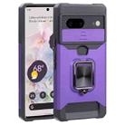 For Google Pixel 7 5G Sliding Camera Cover Design PC + TPU Phone Case(Purple) - 1