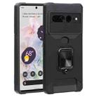 For Google Pixel 7 Pro 5G Sliding Camera Cover Design PC + TPU Phone Case(Black) - 1