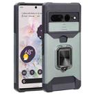 For Google Pixel 7 Pro 5G Sliding Camera Cover Design PC + TPU Phone Case(Dark Green) - 1